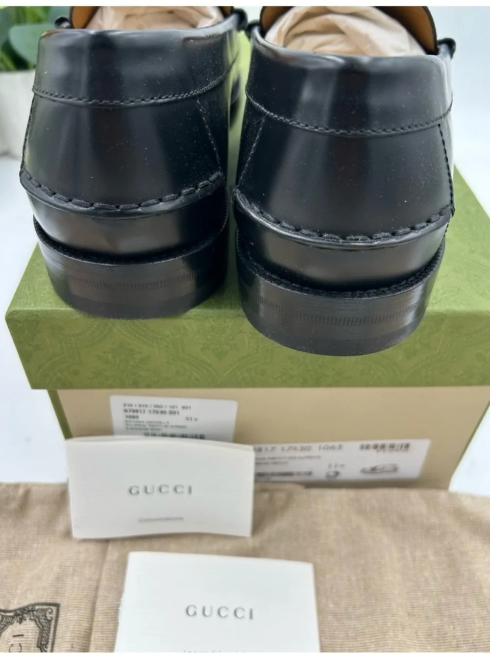 Gucci, GG Supreme tassel loafers size 11.5 fits 12 US made in Italy